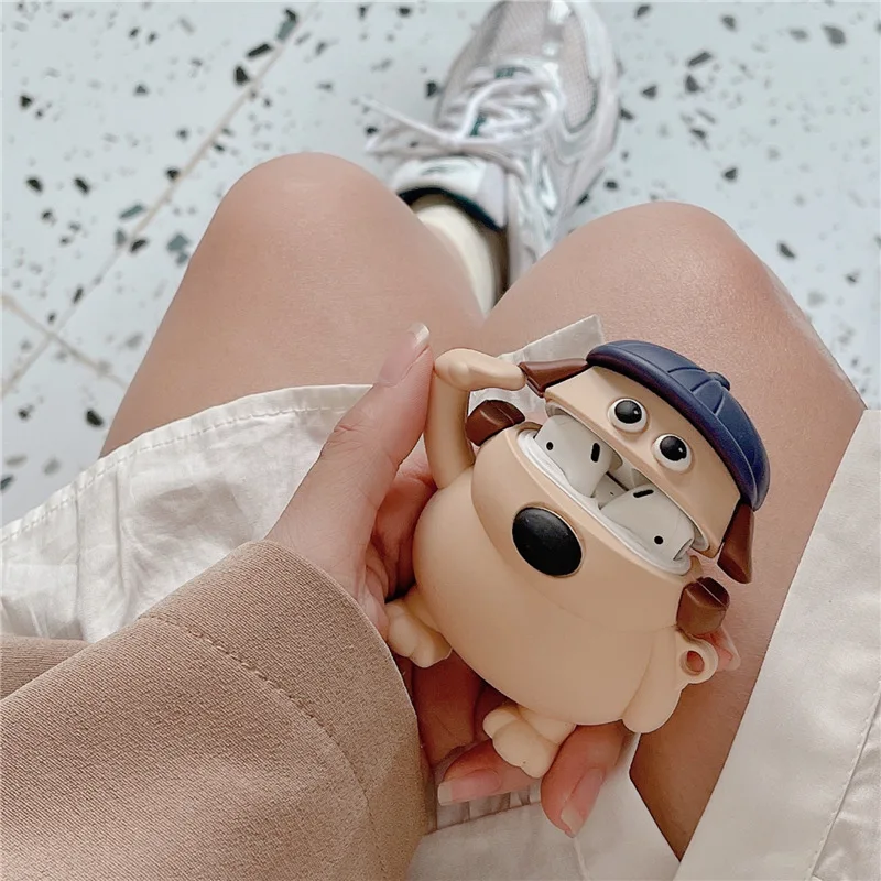 Casing Silikon Kartun 3d Love Salute Dog Untuk Apple Airpods 2,Aksesori  Earphone Dengan Kait Portabel Untuk Airpod Pro Kotak Pengisi Daya - Buy  Untuk Udara Pods Case,Untuk Udara Pods Case 3,Untuk Airpods