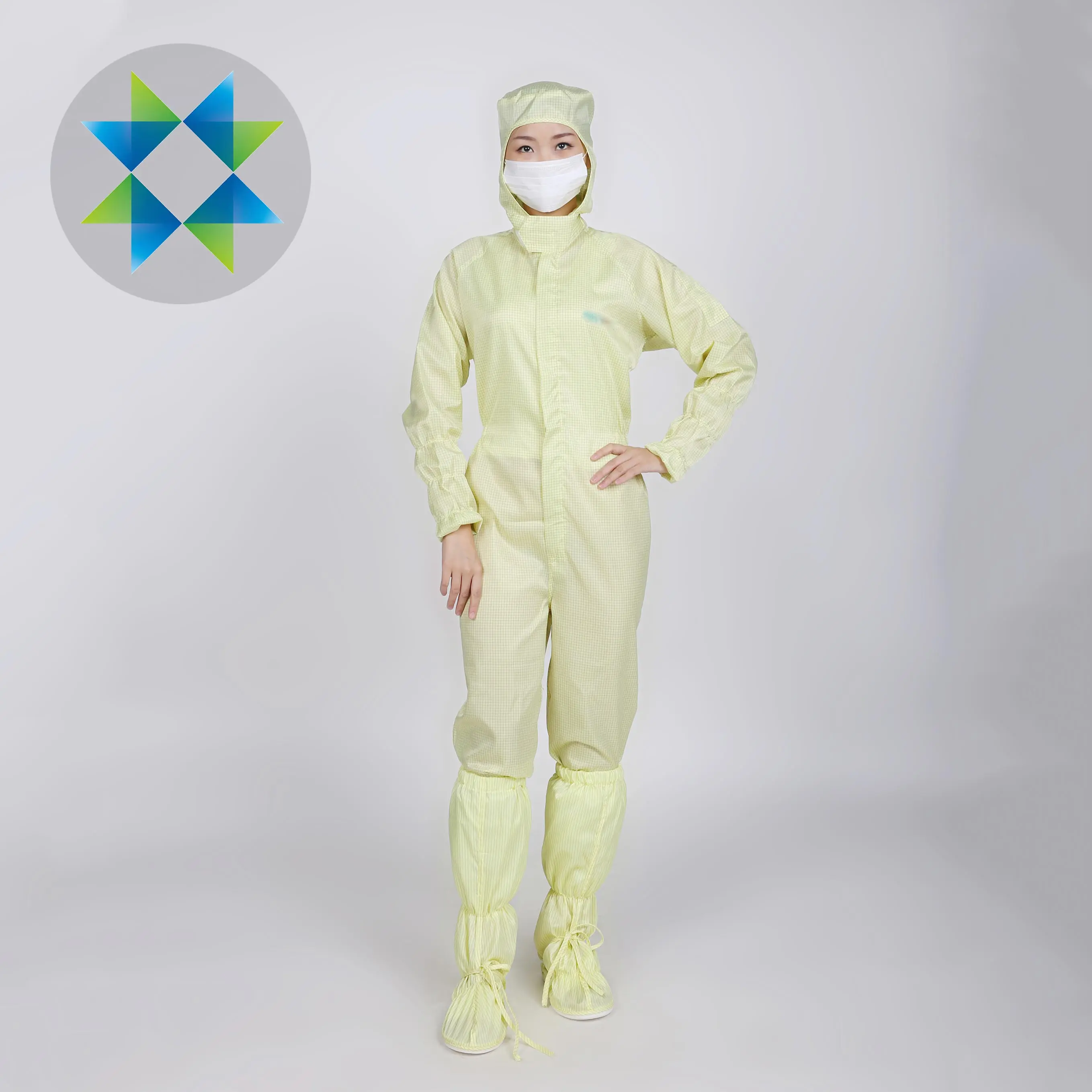 CAL POLY ウォームアップウェア グリーン SKPURE OEM Polyester Anti Static Cleanroom Coverall ESD