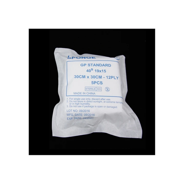 high absorbency white cotton sterile abdominal pad lap sponge