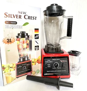 2 in 1 8000w kitchen appliances Silver Crest Blender 3L Large Capacity Commercial blender With 650ml Mixer Grinder Silver crest