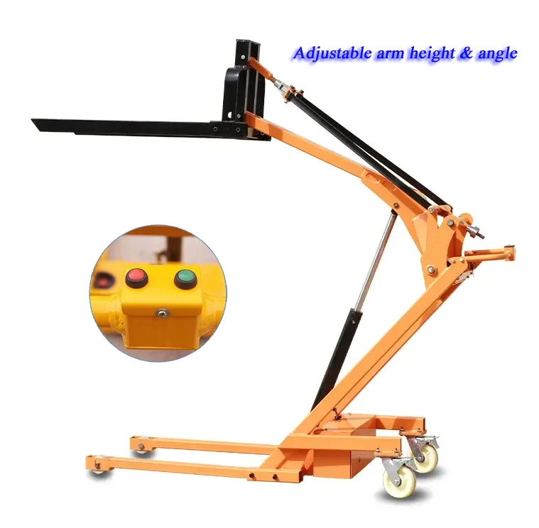 500kg 1.7m ポータブル小型電動フォークリフトトラック 24Vリチウム