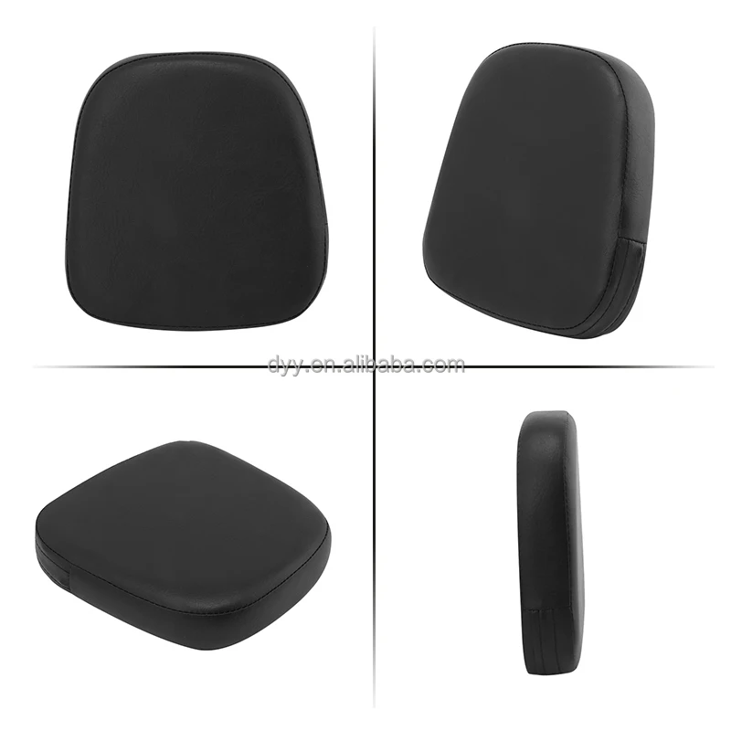 Universal Motorcycle Black Sissy Bar Backrest Pad Fit For Harley Custom ...