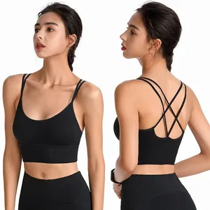 High Quality Customizable Women's Sports Vest Plus-Size High-Elastic Running Yoga Bra with Shock Absorption Factory Direct