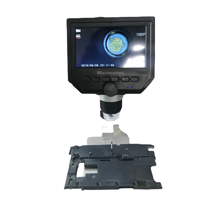 4.3 inch screen portable electronic microscope SHL-G600 metal/plastic bracket industrial microscope Built-in battery