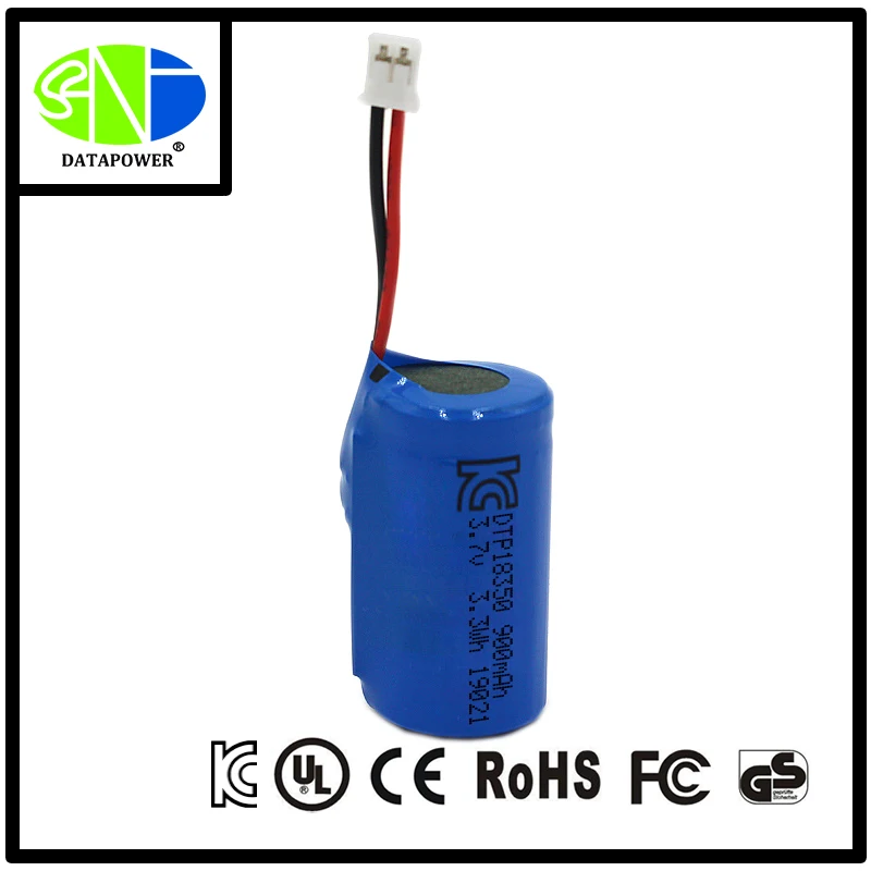 リチウムイオン電池18350 3.7V 900mAhバッテリーパック円筒形| Alibaba.com