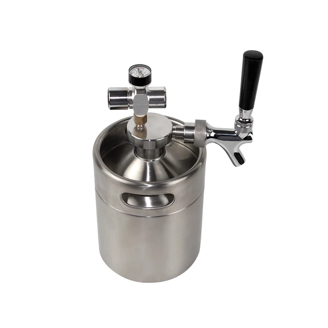 Stainless Steel Single Wall 2L Growler with Dispenser