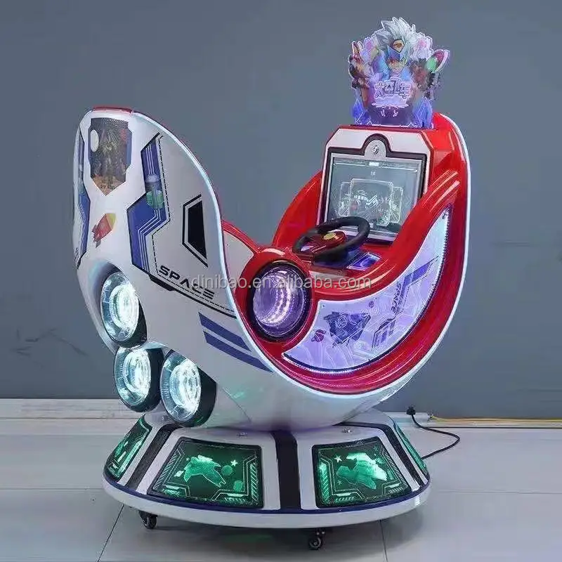 New Space Capsule Kiddie Rides Game Machine with Video Screen for Game ...