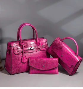 Wholesale Price Set Bags High Quality  PU Leather Women's Tote Bags Wallet Ladies Large Capacity Handbags