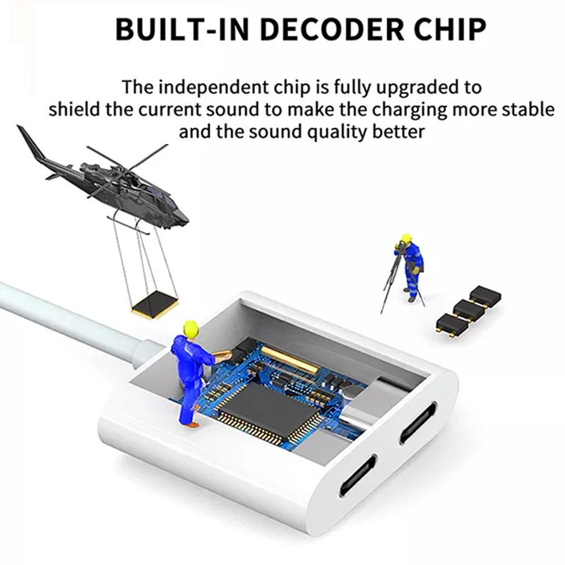 UNIEAN Wholesale 2 in 1 Splitter Headphones Jack Adapter USB Type C Adapter USB-C to 3.5mm Aux Audio and Charge