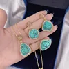 Turquesa3 juegos (collar + pendientes + anillo)