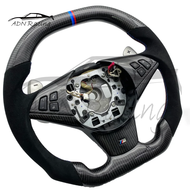 Real Carbon Fiber LED Steering Wheels For BMW E60 M5 E63 M6