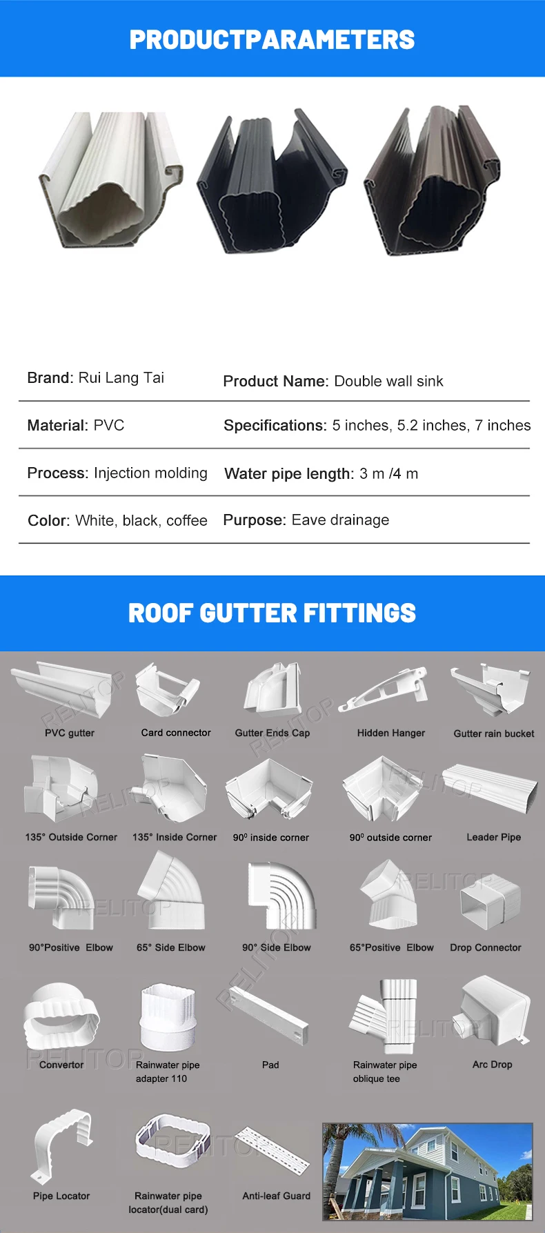 P Gutter PVC Rainwater Gutter System - Durable & Efficient Solutions