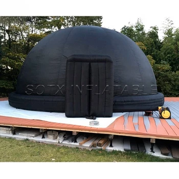 6 M Mobile Black Inflatable Planetarium Dome,360 Degree Astronomical Tent Movie Cinema Area For Science Education Event