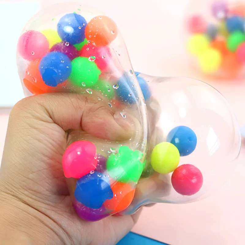 DNA Squishy Stress Ball with Colorful Bead Inside Kawaii Stretch Soft ...