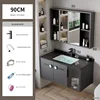 Lavabo a vasca 90X48 + set di armadietti a specchio