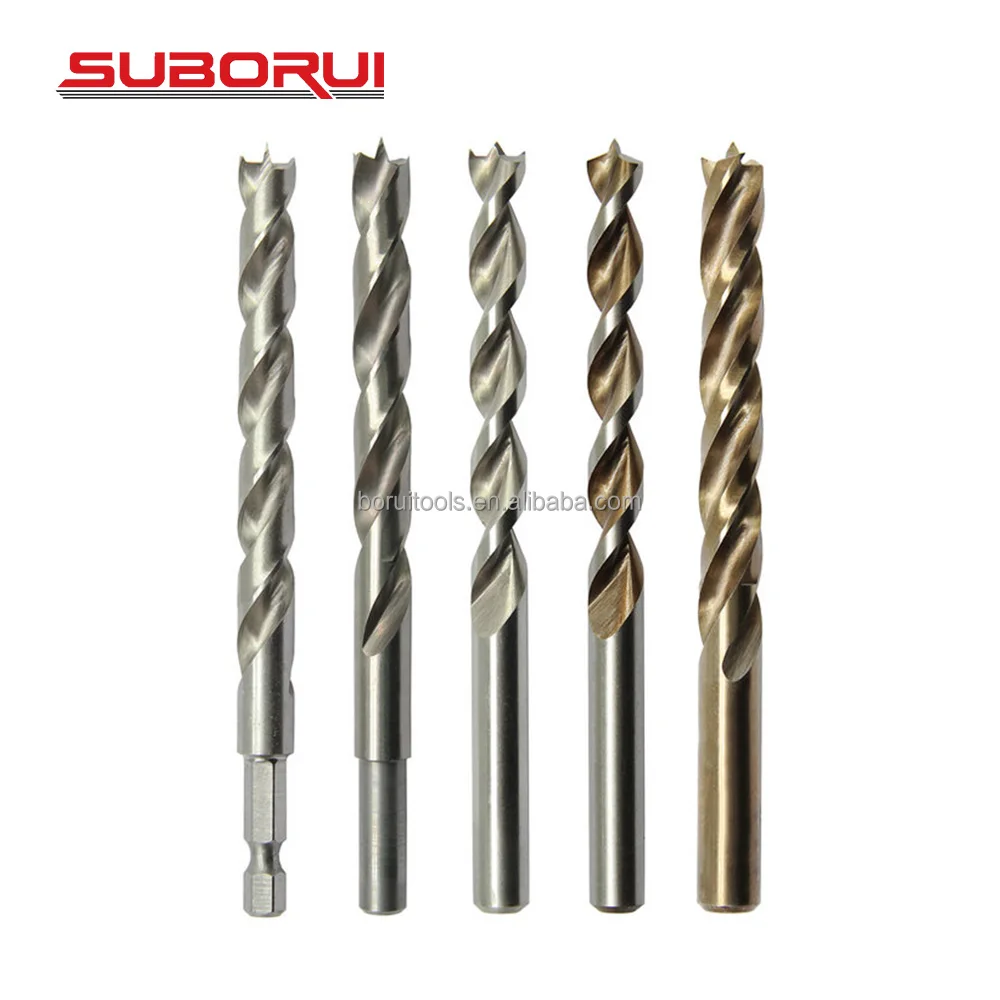 SUBORUI ODM OEM M2 4341 4241 M35 Co HSS Fully Ground Straight Shank Titanium Stainless Steel Twist Drill Bit for Metal Iron