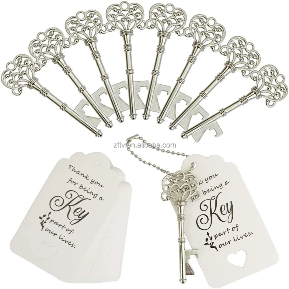 Wedding Favors Antique silver Decoration Key Bottle Openers key shaped  antique bottle opener for party wedding