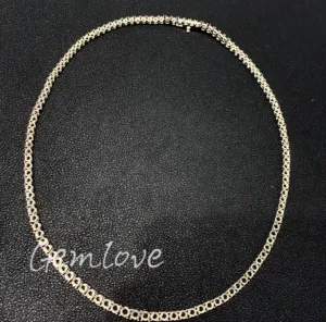 2026 New Luxury Tennis Necklace (Women's)  Claw-set round hole craftsmanship design, fashionable jewelry gift