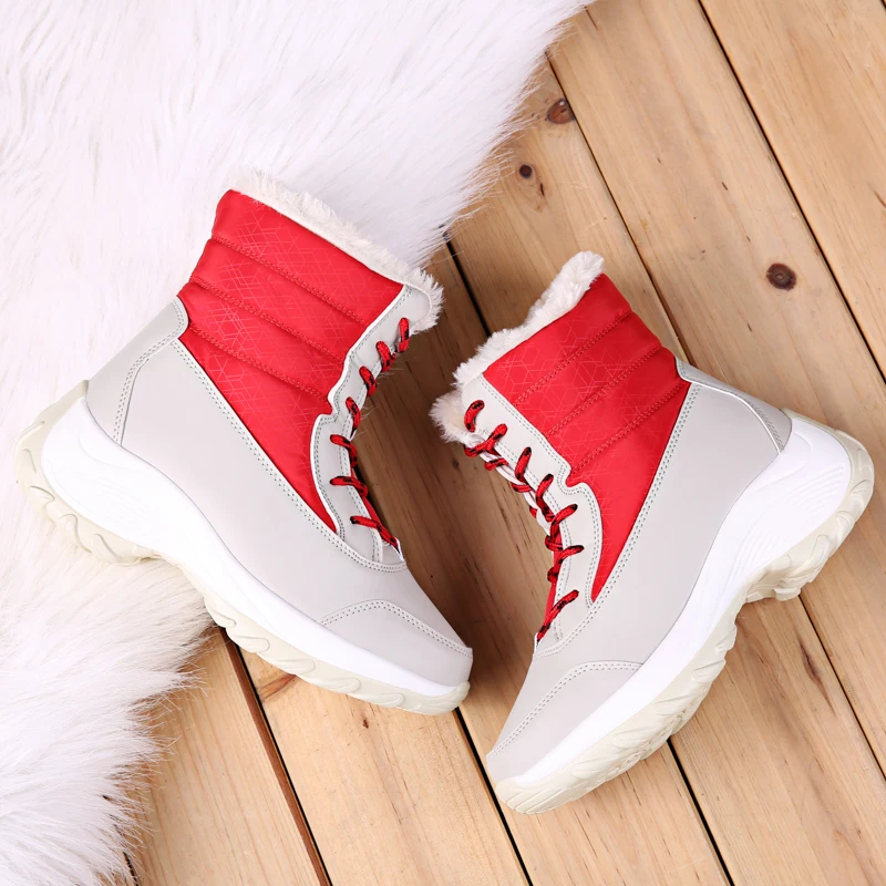 Oxfard fabric upper snow boots high top  keep warm cotton boots