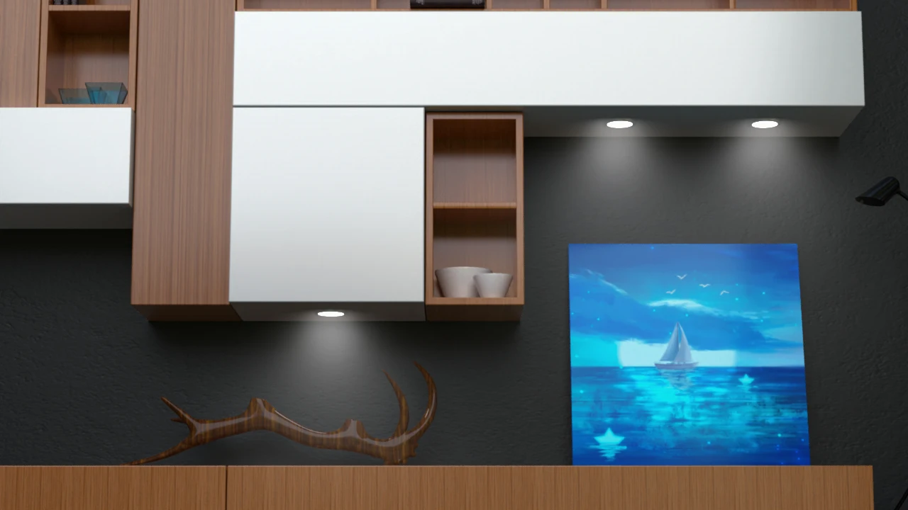 VST Showcase Bookshelf LED Cabinet Light Panel Puck Light Display Wardrobe Kitchen Light