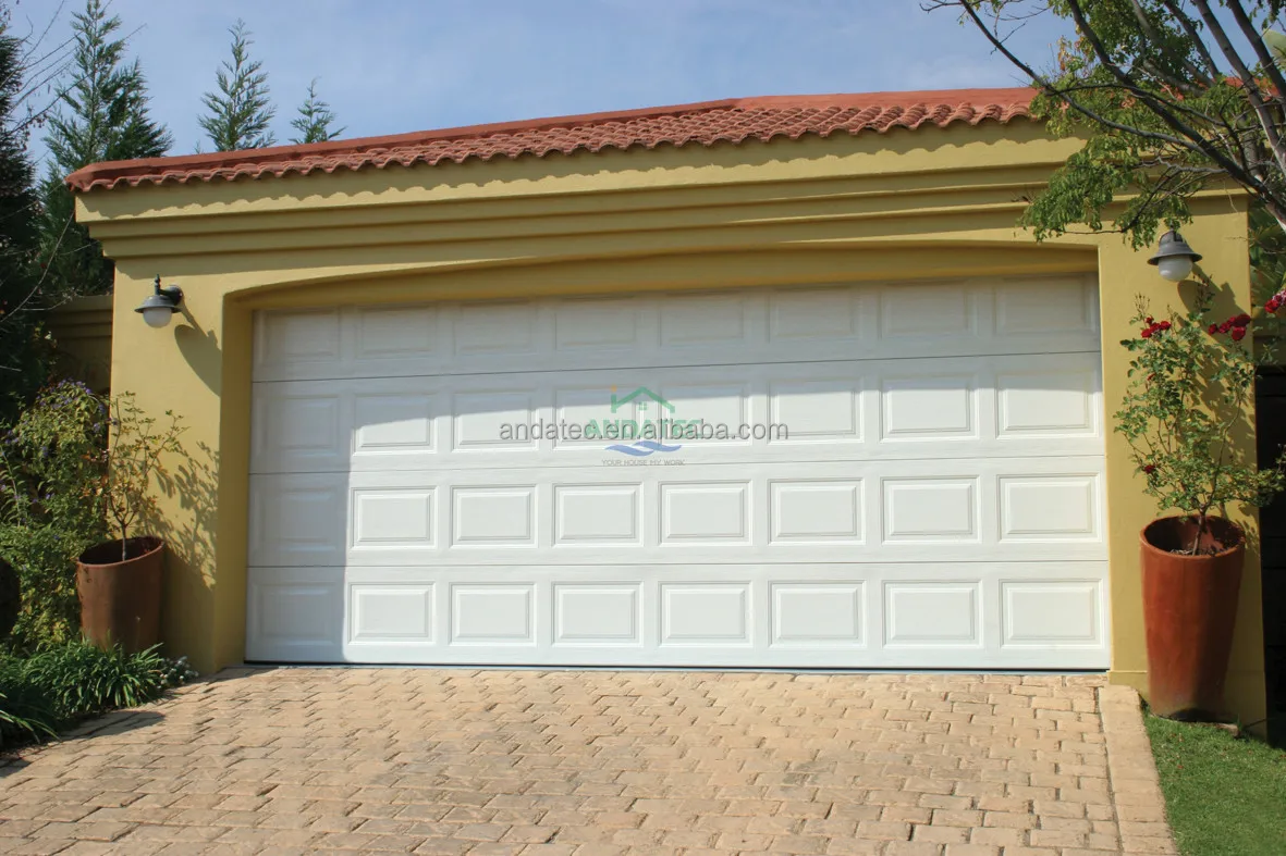 Sliding Overhead Sectional Garage Door Galvanized Steel Metal Insulated