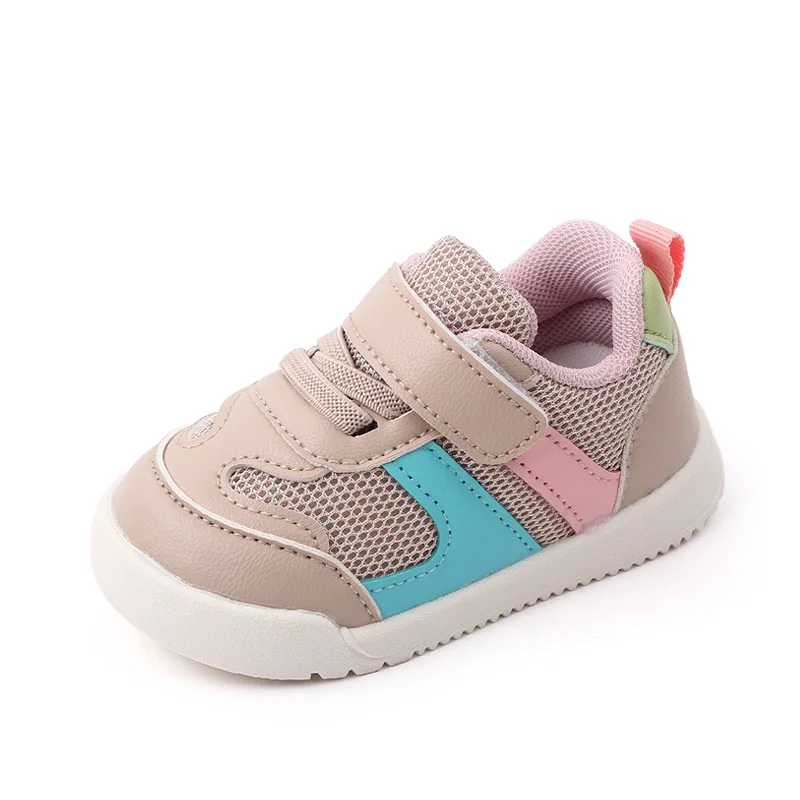 Spring and Autumn Boys Mesh Breathable Soft Sole Casual Non-slip Girls Matching Color Kids Sports Shoes details