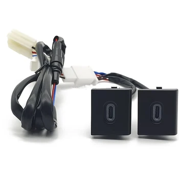 Adaptateur Charge USB-C PD QC3.0 Pour Volkswagen Amarok MK1 - Boîtier De Vitesse, Installation Facile, Néon Bleu