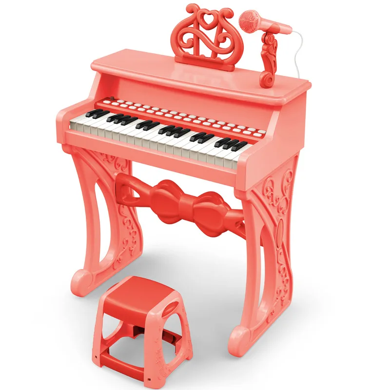 Musical Piano Infantil con Micrófono y Taburete 37 Teclas Teclado Juguete Foxom Organo Electronico Niños 