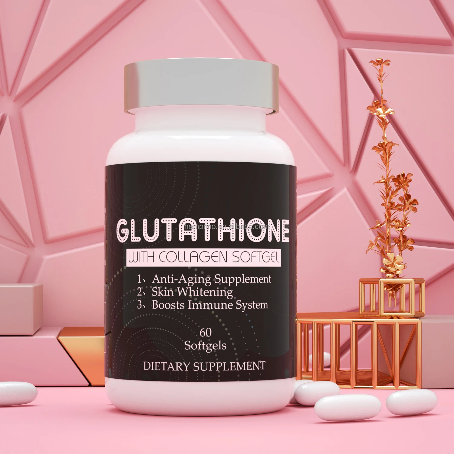 2022 OEM Private Label L-glutathione Capsules GSH Softgels Natural Skin Whitening Anti-Aging Support