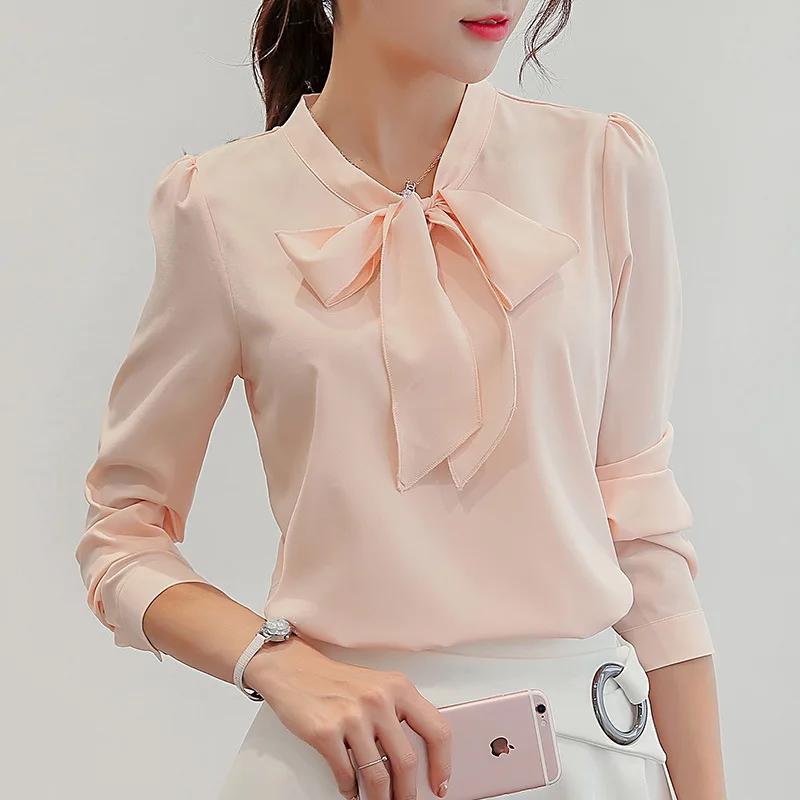 Ship Elegant Bow Tie Pink White Shirt 