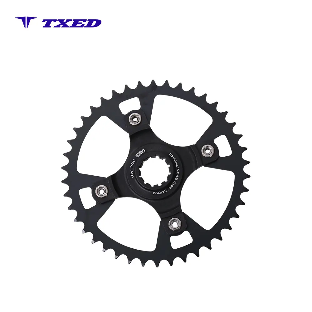 TXED Stainless Steel 42T Bike Chain Ring with Chain Guard 5 Hole Small 5-Arm 50 Pieces Bicycle Replacement Parts