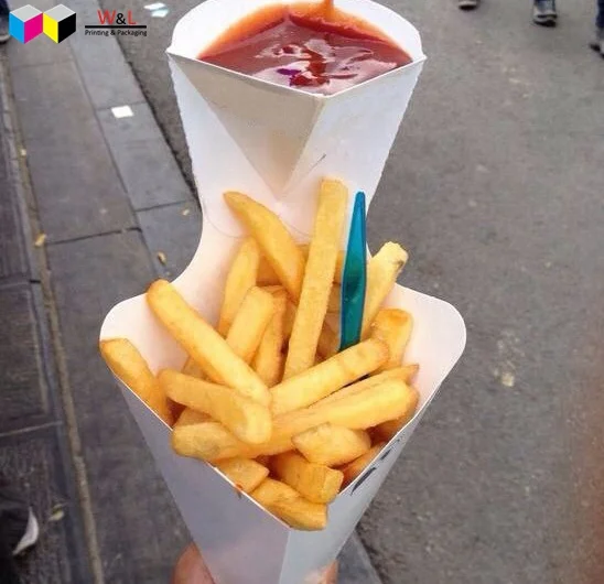 Disposable Biodegradable Take Away Take Out Go to 100% Food Grade Paper Hot Dog Tray Packaging Box with Stick