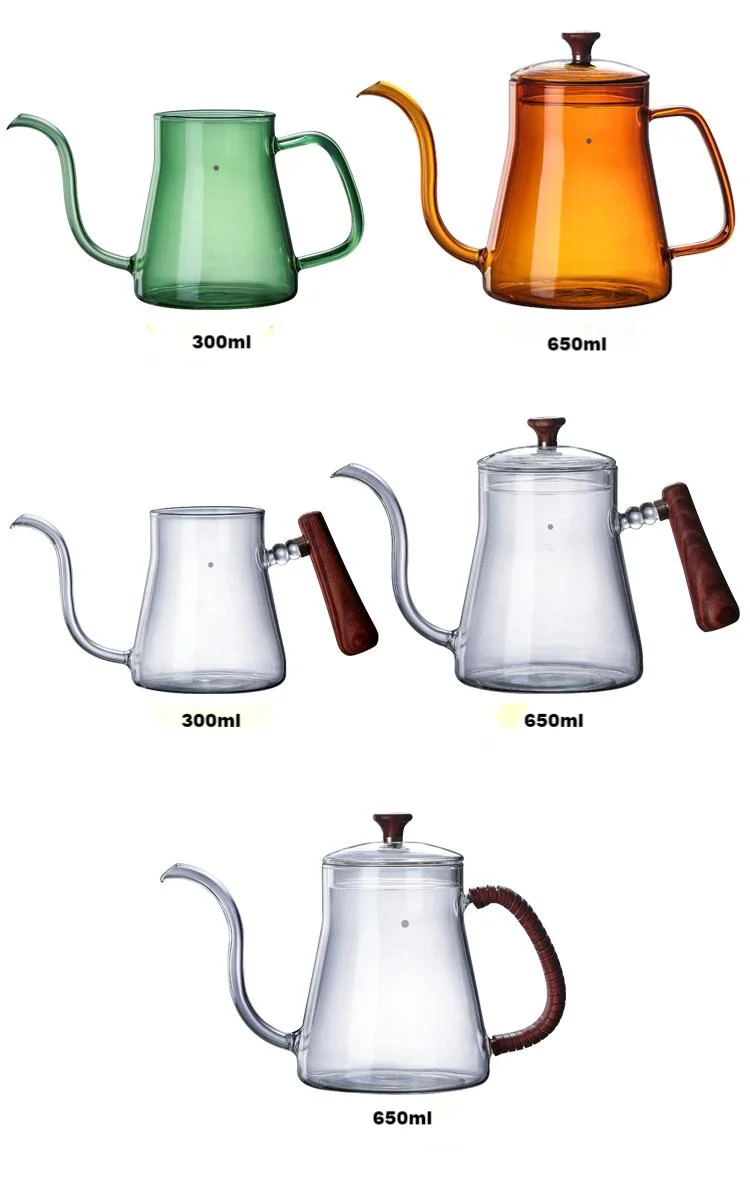 600ml Gooseneck Pour Over Coffee Kettle Tea Pot Long Spout Glass Drip Coffee Kettle Pot Buy