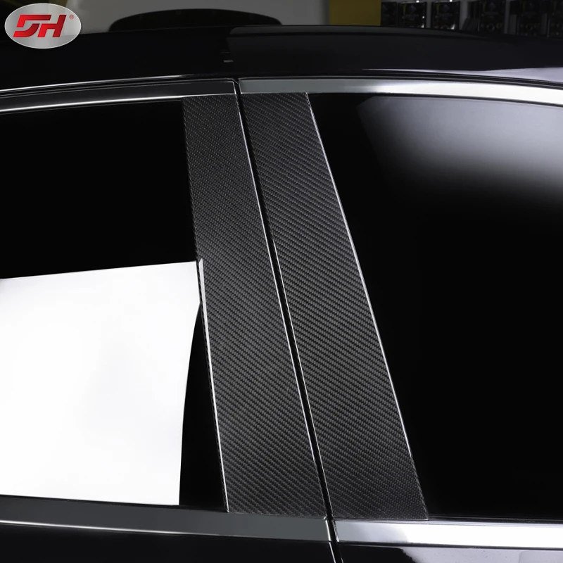 carbon fiber Middle Pillar Trim window decoration moulding trim for Porsche Macan 2014-2021 years
