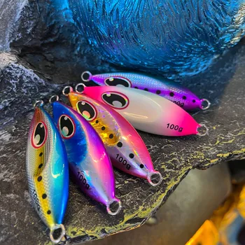 Factory Direct Sales Iron Plate Lure Metal Jig Luminous Falling Artificial Bait for Mackerel Bass 40g 60g 80g – Metal Jig – view 2