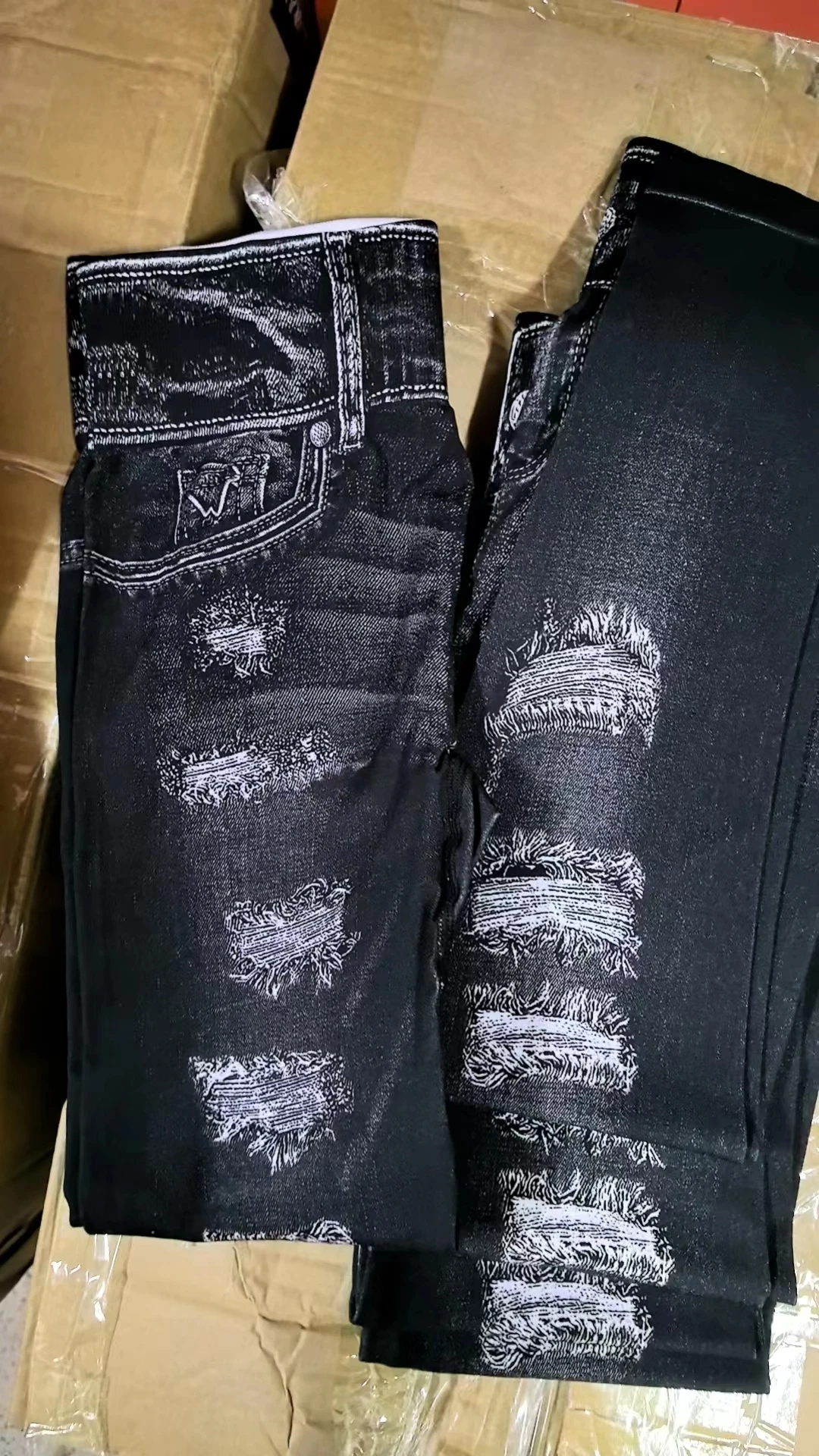 New Women Washing Bubble Butt Leggins Push Up Washed Yoga Legging High