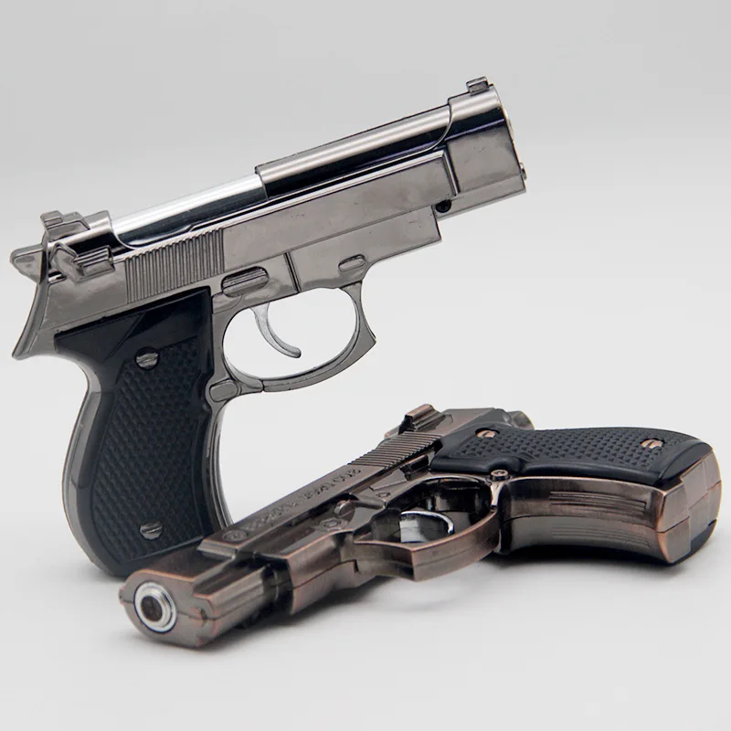 Hot Selling Revolver Small Pistol Creative Lighter Hanging Cigarette Gun Lighter Keychain