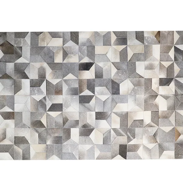 Simple Geometric Stripe Pattern Grey Bedroom Bedside Leather Carpet Sofa Tea Table Mat