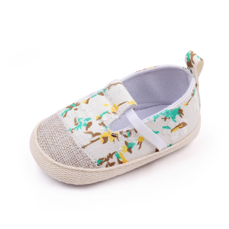 Baby Spring and Autumn New Fresh Small Floral Soft-soled Elastic Sleeve Walking Shoes details