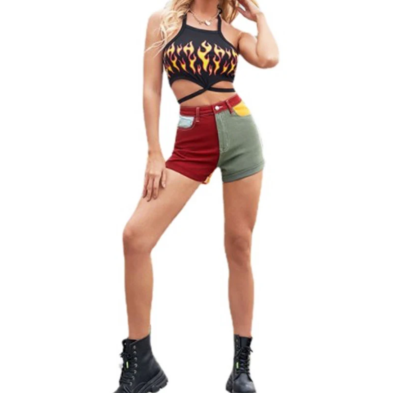 European And American Stitching Red And Green Amazon Ebay Ladies Denim Shorts Jeans For Women Buy Denim Shorts Jeans For Women Amazon Ebay Jeans For Women Shorts Jeans For Women Product On Alibaba Com