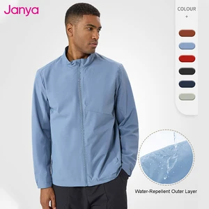 Janya Men's Outdoor Waterproof Windbreaker Blouson Jacket Lightweight Breathable Casual Hiking Camping Trekking Sports Coat