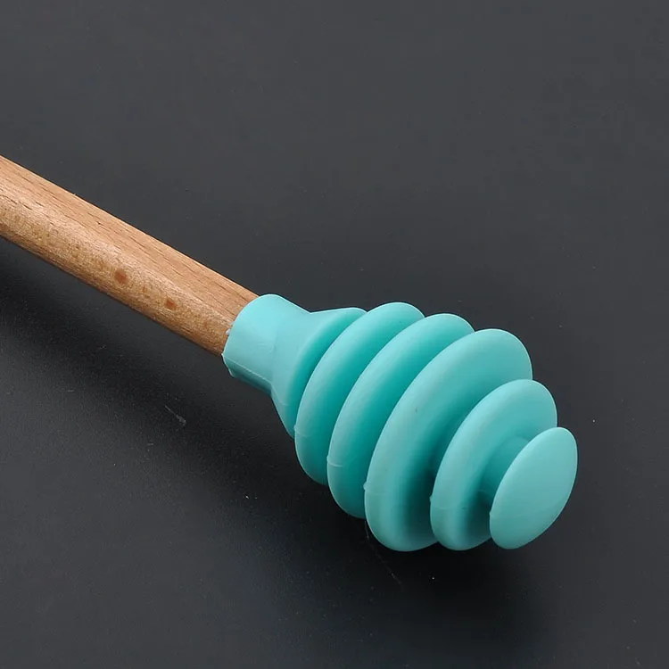 Горячая Распродажа кухонный прибор инструмент ложка капельная палочка медовая мешалка спиральный серверный силиконовый медогенератор