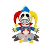 Payaso de patas grises con cuerda.