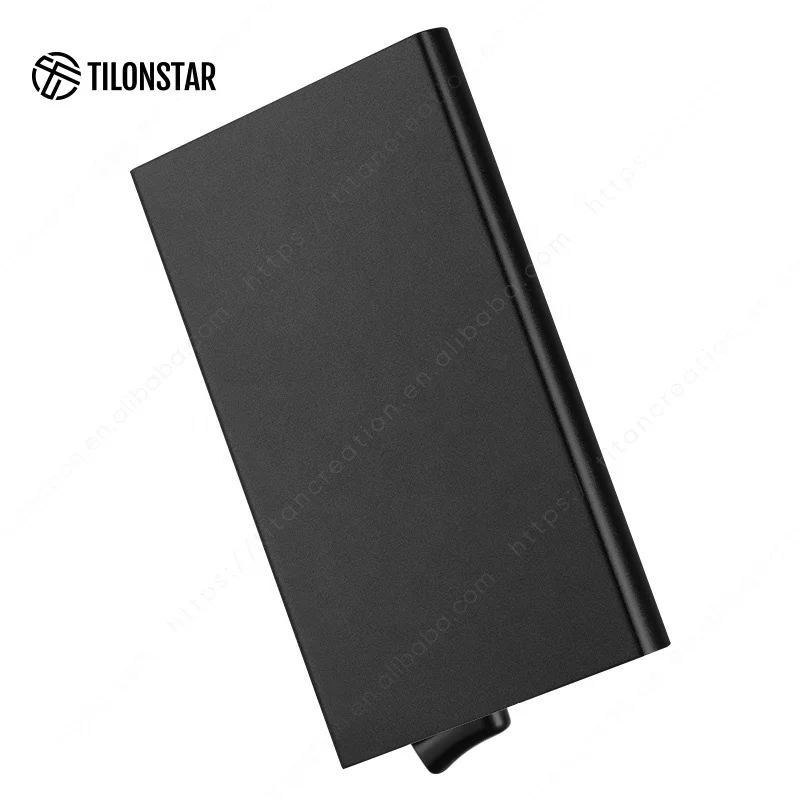 2023 Pop up Wallet Stealth Rfid Wallet Porte Carte Anti Piratage Metal Card Holder 5 Cards Men