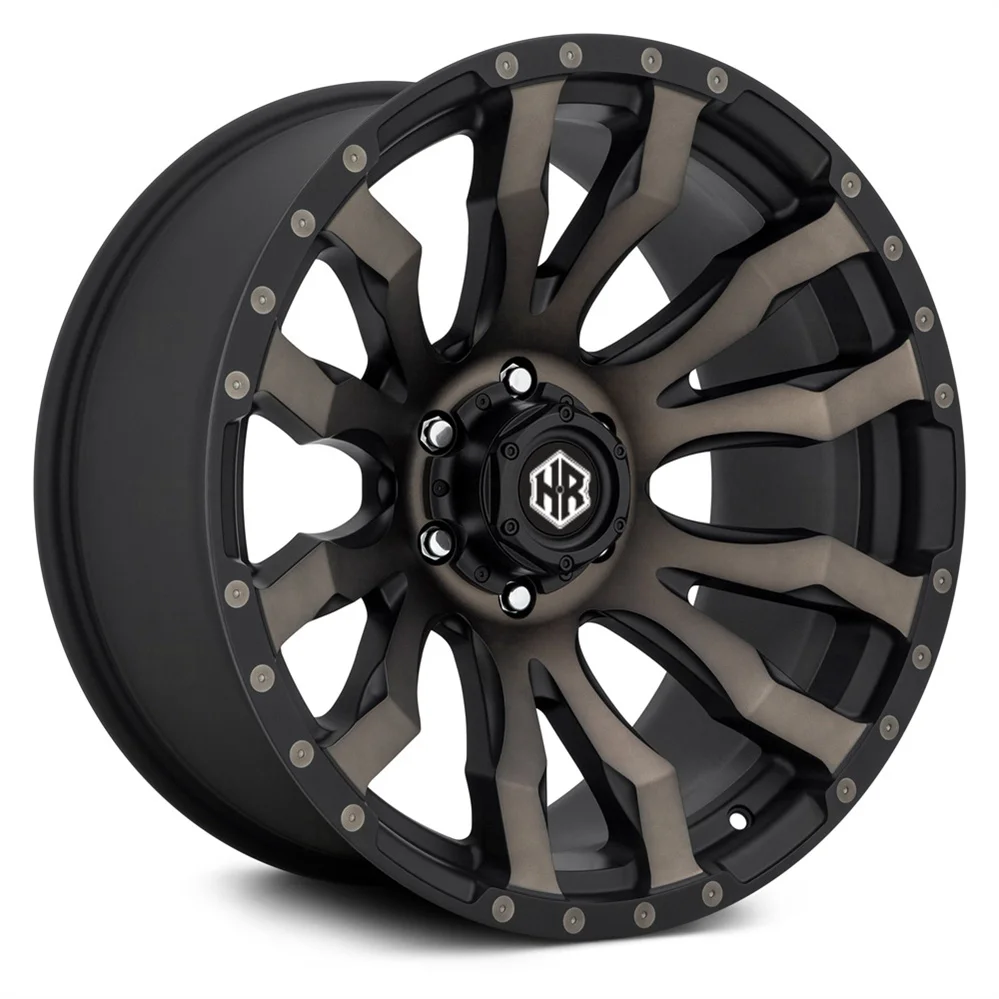 HR SUV 4x4 Offroad Forged Wheels Black Alloy Wheels with Pcd 6x139.7 6x165.1 5x114.30 Offroad Wheels