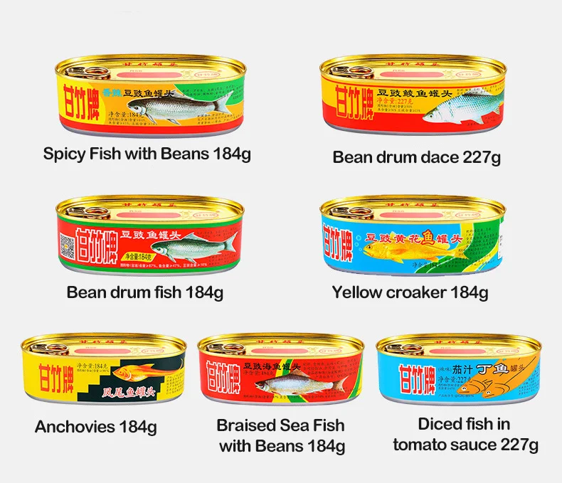 184g Canned Dace With Lobster Sauce Instant Cooked Seafood Fish Meat