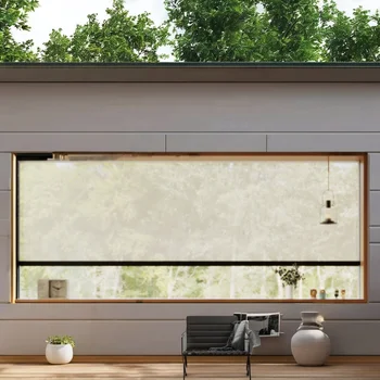 Eco-Friendly Motorized Zip Track Screen Roller Blinds Remote Control Waterproof Windproof Outside Outdoor Pergola Blinds