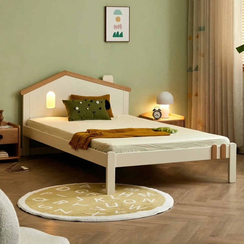 Customized Modern Design Single or Double Wooden Bed for Children's Bedroom Comfortable and Soft Furniture by Manufacturer