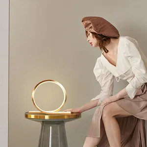 Hot Sale Contemporary Circle Round Cordless Wireless Table Lamp for Study Desk