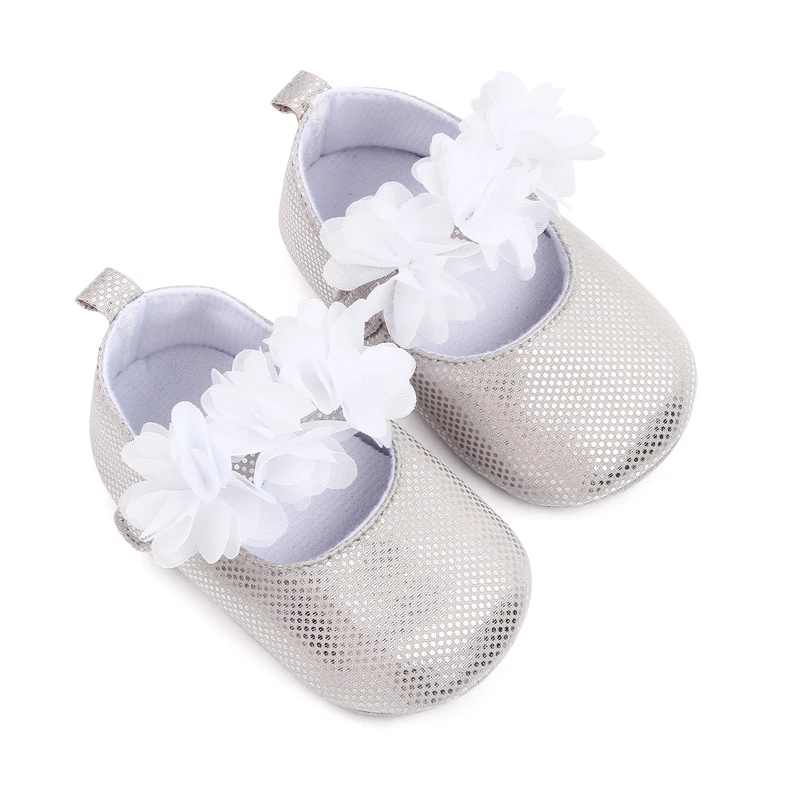 Spring and Autumn Baby Girls Cute Multi-colored Flowers Princess Do Not Drop Shoes Indoor Toddler Shoes supplier
